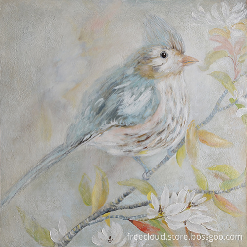 Watercolour Effect Dainty Birds Art Print